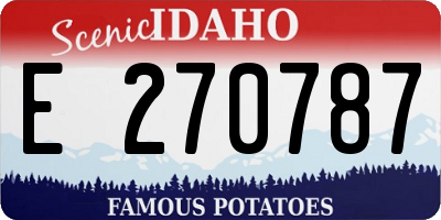 ID license plate E270787