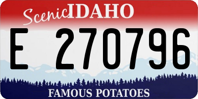 ID license plate E270796