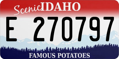ID license plate E270797