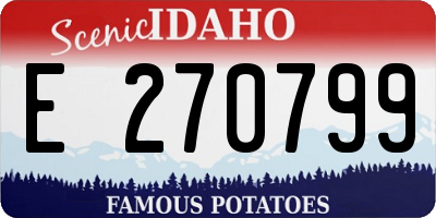 ID license plate E270799