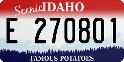 ID license plate E270801