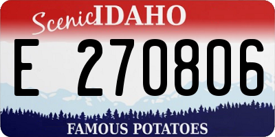 ID license plate E270806