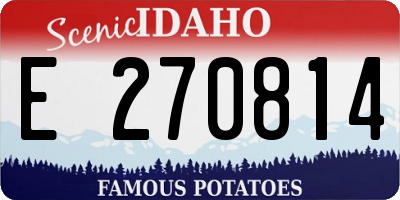 ID license plate E270814