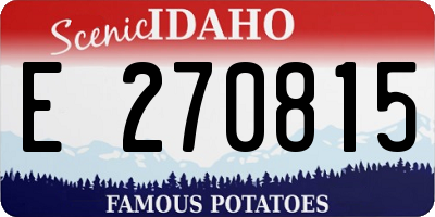 ID license plate E270815