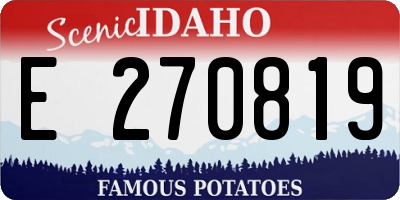 ID license plate E270819