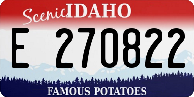 ID license plate E270822
