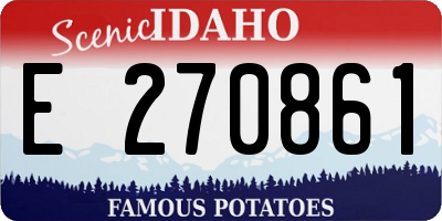ID license plate E270861