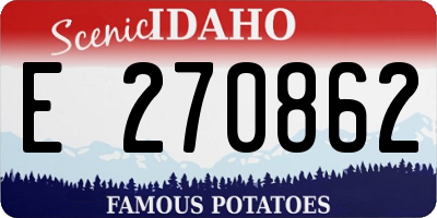 ID license plate E270862