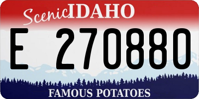 ID license plate E270880