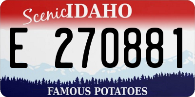 ID license plate E270881