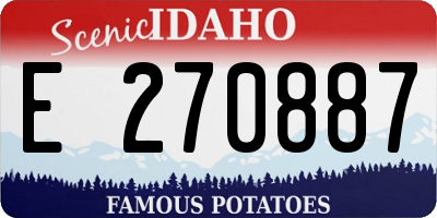 ID license plate E270887