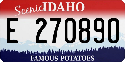 ID license plate E270890
