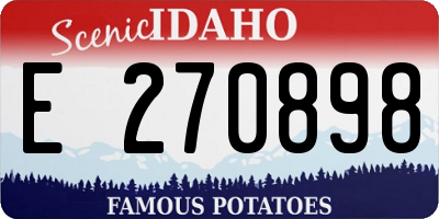 ID license plate E270898