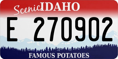 ID license plate E270902