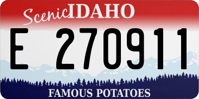 ID license plate E270911