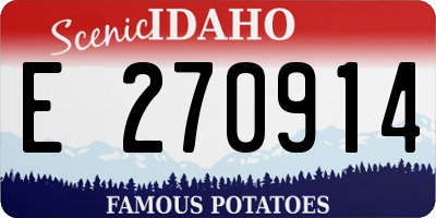 ID license plate E270914