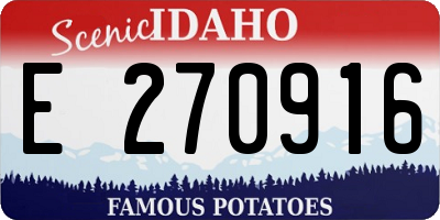 ID license plate E270916