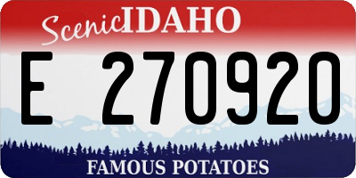 ID license plate E270920
