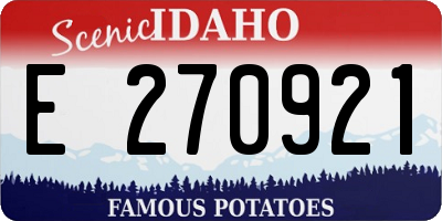 ID license plate E270921
