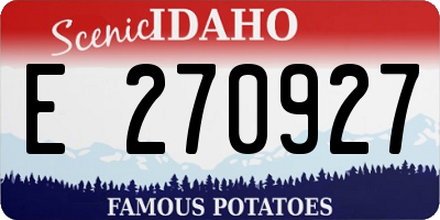 ID license plate E270927