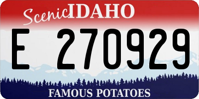 ID license plate E270929