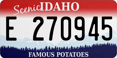 ID license plate E270945