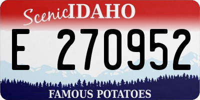 ID license plate E270952