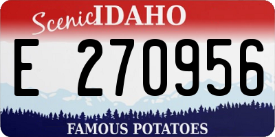 ID license plate E270956