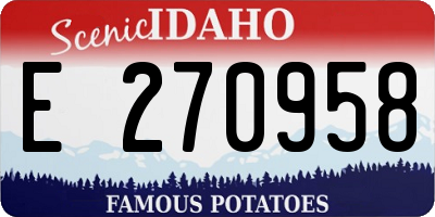 ID license plate E270958