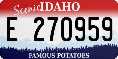 ID license plate E270959