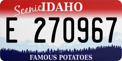 ID license plate E270967