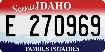 ID license plate E270969