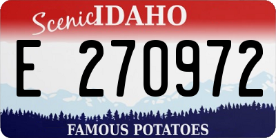 ID license plate E270972