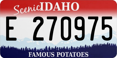 ID license plate E270975