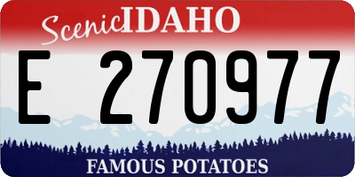 ID license plate E270977