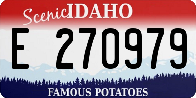 ID license plate E270979