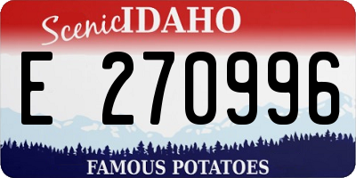 ID license plate E270996