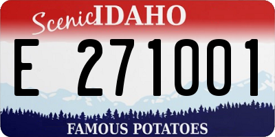 ID license plate E271001