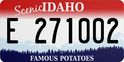 ID license plate E271002