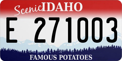 ID license plate E271003