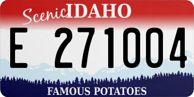 ID license plate E271004