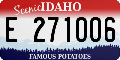 ID license plate E271006