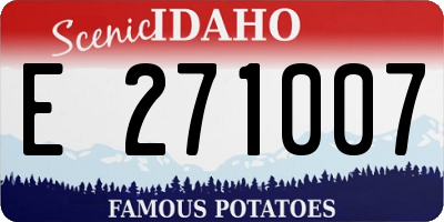 ID license plate E271007