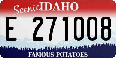 ID license plate E271008