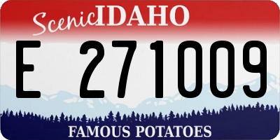ID license plate E271009