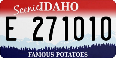 ID license plate E271010