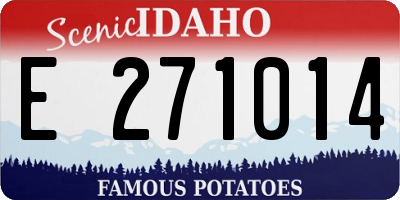 ID license plate E271014