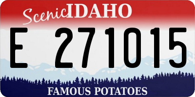 ID license plate E271015