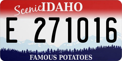 ID license plate E271016