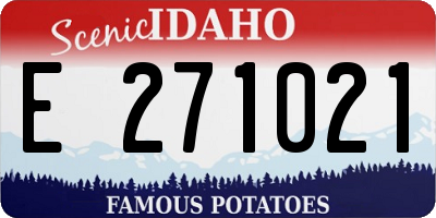 ID license plate E271021